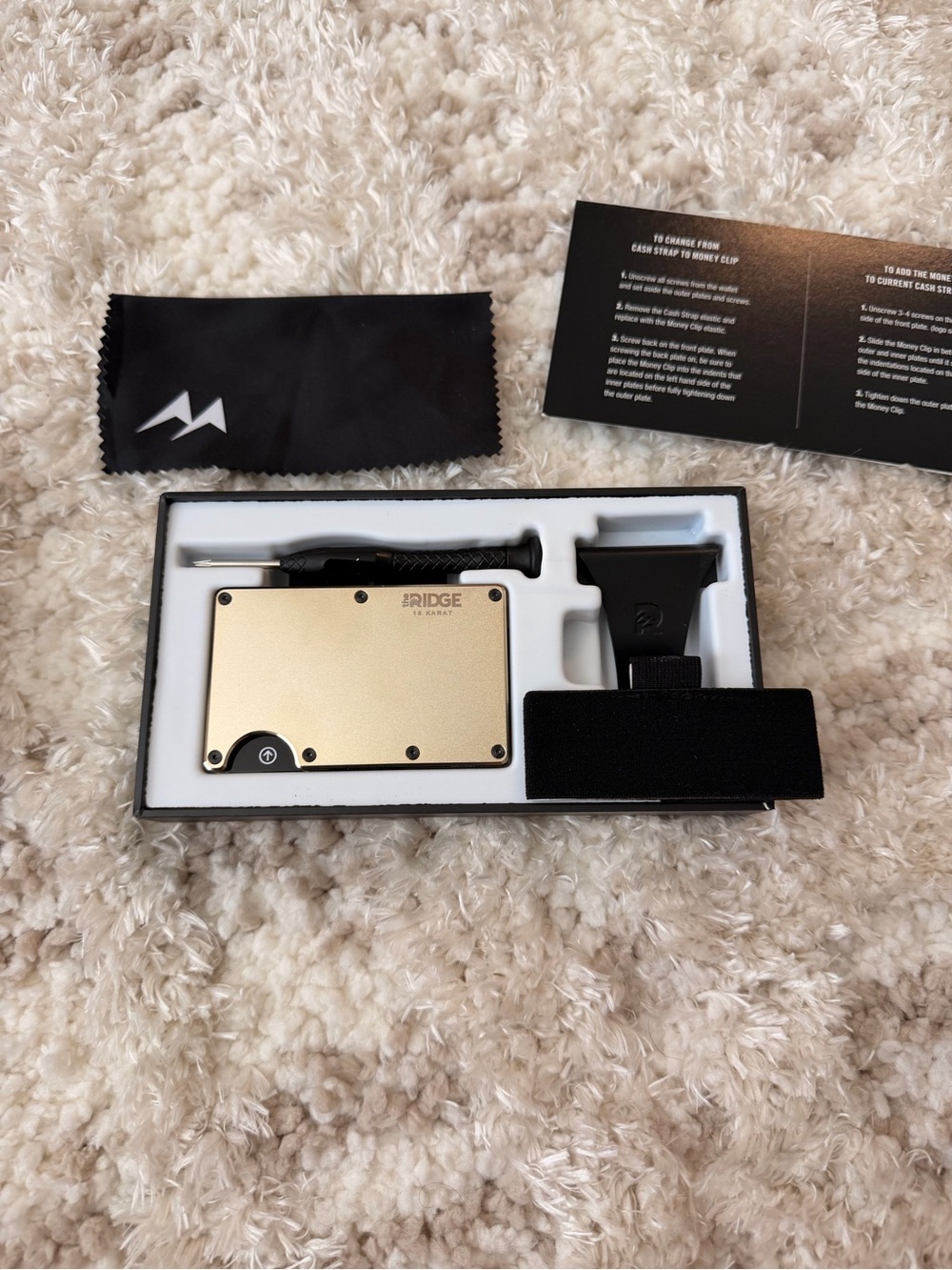 The Ridge Slim Metal Wallet in Gold